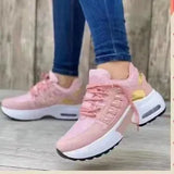 Breakj New Autumn Sports Wind Casual Single Shoes Women Thick Sole Flying Old Dad Shoes Sneakers Large