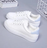 Spring Autumn Fashion Women Running Shoes White Breathable Embroidered Flower Lace-Up Casual Sneakers Zapatos De