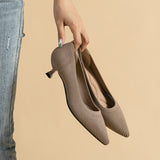 Pointed Toe Solid Color Stretch Knitted Shoes Pumps Slip on Sole Low Heels Breathable Loafers Women Mesh Shallow Sock