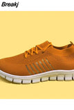 mesh breathable slip-on flat tennis casual shoes walking shoes plus size sports shoes ladies vulcanized shoes
