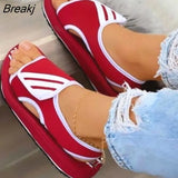and American Fish Mouth Sandals Ladies Sandals Wedge Beach Shoes Low Top Platform Pumps Open Toe Shoes Heels