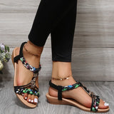 Woman Summer 2023 Fashion Comfortable Weave Slippers Beach Bohemian Slides Ladies Flats Sandals Rome Shoes for