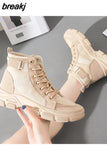 2023 Spring New Student Wild Knight Short women Boots Short Tube High Top Small Short Boots Canvas Shoes