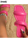 Women's Slippers Soft Sole Summer Beach Casual Sandals Women 2023 Anti-Slip Cloud Slipper Female Flat Heels Slides