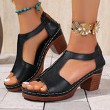 Breakj Summer Women's High-Heeled Sandals Wear Coarse Heeled