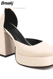 High Heeled Women Pumps 2023 Vintage Buckle Mary Jane Shoes Great Quality In Spring Summer All-match Temperament