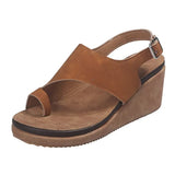 2021 Women Comfy Plain Shoes Wedge Heel Ladies Casual Big Toe Foot Correction Sandals Orthopedic Bunion Corrector Flip