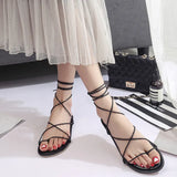 Strappy Sandals, 2024 Women's Summer New Cross One-line Sandals, Fashion Casual Beach Women's