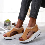 Size Sandals Women 2023 Fashion Casual Platform Sandals Women Shoes Comfort Summer Soft Sport Sandals Breathable