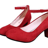 Women's High Heels Round Toe 2023 New Fashion Shoes Thick Heel Pink Women's Shoes Elegant and Comfortable Ladies