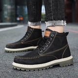 / Autumn men's Motorcycle Outdoor Boots Men Fashion Ankle Boots Men's Boots Snow Boots Retro Oxfords Keep Warm