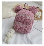 Lamb Plush Children's Backpack Kindergarten Boys And Girls Student School Bag Baby Cartoon Small