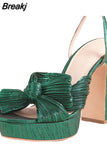 New Platform 2023 Summer Simple High Heeled Women's Sandals Shoes Wedding Shoes Big Size 43 Bridal