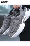 Men Summer Sandal Mesh Mules Breathable Padded Beach Flip Flops Shoes Solid Flat Bath Slippers Outside Men Slippers