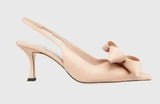 Breakj And Summer 2025 New JC Fairy Wind Hand Empty Pedal Sandals Bows And Flowers Pointed