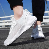 Size 48 Men Sneakers Summer Running Shoes Mesh Breathable Light Comfortable Casual Shoe for Men Training Jogging White
