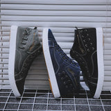 Shoes for Men 2023 Summer New Men's Casual Shoes High Top Vulacnized Shoes Male Flats Lace-up Sneakers Zapatos
