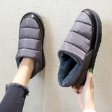 Women Winter Snow Botas Femininas Flat Waterproof Warm Thick Plush Ankle Boot for Woman Platform Cotton