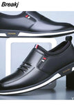 Leather Men Casual Shoes Luxury Mens Loafers Breathable Slip on Black Driving Shoe Man Low Top Business Cowhide
