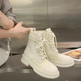 New Arrivals Soft Leather Ankle Boots Women Comfortable Mid Heels Boots for Ladies Spring Autumn Women Shoes