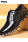Men Shoes Business Brand Leather Shoes Fashion Casual Shoes for Men Black Brown Breathable Loafers Comfort Men'shoe