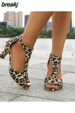 Sandals Women 2023 New Simple Back Zipper Fishmouth High Heels Women Shoes Summer Fashion Stiletto Women
