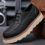 Men Casual Shoes outdoor lace up fashion Leather Shoe outdoor Shoes Zapatos Casuales Hombres oxfords Men leather