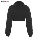 Puss Chic Heart-Shaped Short Jacket Women Warmth Stretchy Turn-Down Collar Sweatshirt Autumn Trend Casual Long Sleeve