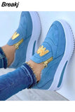 Women Sports Shoes Side Zipper Platform Sneakers Pu Leather Fashion Lady Footwear M Vulcanized Comfot Tennis Female