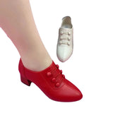 And Autumn Women's Shoes 2023 New Korean Version Pointed Thick And Low Help Fashion Button Side Zipper Mother Shoes