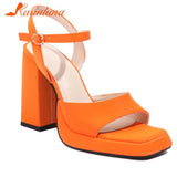 Platform Chunky Heels 2023 Summer Woman Sandals Great Quality Lady Office Sexy Party Woman Wedding Shoes