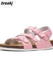 2023 New Summer Fashion Women Sandals Buckle Cork Beach Casual Outside Non-slip Slipper
