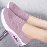 Women Fashion Vulcanized Sneakers Platform Solid Color Flat Ladies Shoes Casual Breathable Wedges Ladies Walking