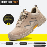 Labor Protection Shoes Steel Bao-head Anti Smashing Rubber Tire Sole Work Shoes Men Lightweight Non Slip Safety