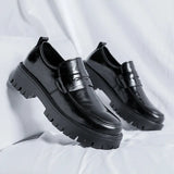 Breakj Shoes Men British Platform Casual Derby Shoes Business High End Wedding Low Top Martin