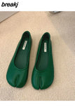 Split Toe Flats Shoes Women Brand Ballerina Ninja Tabi Cozy Loafers Female Mary Jane Casual Moccasins Ladies Shoes