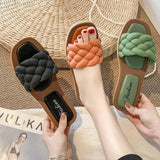 New Summer Indoor Woven Slippers Women Sandals Female Outdoor Beach Casual Flat Flip Flop Ytmtloy Zapatillas Mujer