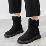 Winter New Korean Version Plus Velvet Warm Snow Boots Female Short Tube Cotton Boots Tassel Zipper Boots Cotton Shoes