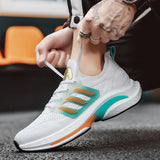 Men's Shoes Summer New Flying Woven Breathable Mesh Surface Fashion Shoes All Match Running Sports Big Size Men's
