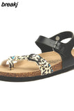 Fashion Outside Cork Sandals 2023 New Women Casual Summer Beach Gladiator Non-slip Buckle Strap