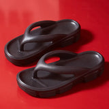 Thick Bottom Platform Flip Flops Women 2022 Summer Soft Sole Clip Toe Slippers Woman Comfy Non Slip Beach Shoes