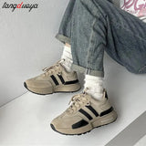 Women's Casual Platform Sneakers Comfortable Breathable Wear-Resistant Non-slip Trendy All-match Spring and Autumn