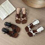 Breakj Fairy Wind Woven Temperament In The Summer Of 2025, Show-To-Toed And Sandals Women's One-Legged