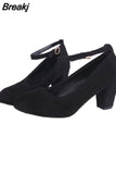 Women's High Heels Round Toe 2023 New Fashion Shoes Thick Heel Pink Women's Shoes Elegant and Comfortable Ladies