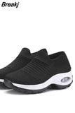 Women's Casual Sneakers Summer Comfort Mesh Running Shoes Breathable Cushion Black Sneakers for Women 2023 Student