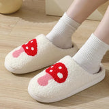 Pattern Fur Slippers for Women 2023 Winter Soft Plush Home Cotton Slippers Woman Comfy Warm Indoor Bedroom Slides