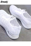 Women Shoes 2023 Mesh Breathable Flat Shoes Women Platform Wedge Sneakers Women Hollow Out Casual Shoes Zapatillas De