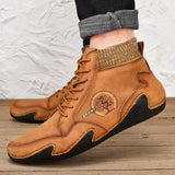 Men Boots Men Casual Shoes Sneakers High Top Western Ankle Boots Waterproof Winter with Fur Super Warm Snow