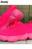 Women Sneakers Mesh Shoes Flats Breathsble Walking Casual Female Comfort Ladies Plus Size Tenis Feminino Gym Shoes