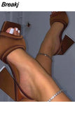 Open Toe Satin Sandals Summer Women's Shoes Fashion Plus Size Fashion Platform High Heels 2023 Slingback Women's